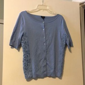 Talbots Blue Button Up Sweater